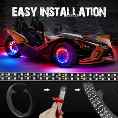 LED Flows Chasings Wheel Ring Lights for all Polaris Slingshot Models 2015-2022+