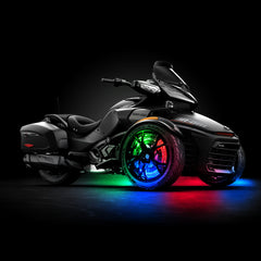 3-Wheel Motorcycle LED Flows Chasings Wheel Ring Lights for Spyder 2010-2020