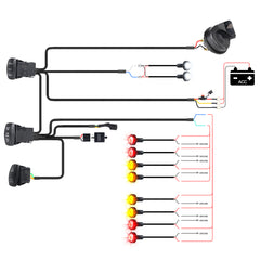 Street Legal Kit Turn Signal for ATV, UTV, Polaris RZR Ranger, Pioneer, Talon, Can-Am X3, Kawasaki Teryx Mule, Arctic Cat, CFMOTO, Yamaha