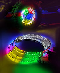 Beatto Chasing Color Single & Double Row Wheel Ring Lights for ATV/UTV/SXS/Jeep/Truck/Car