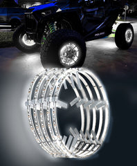 Beatto Pure White Double Row Wheel Lights for ATV/UTV/SXS/Jeep/Truck/Car