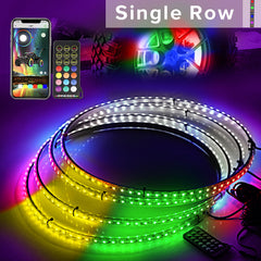 Beatto Chasing Color Single & Double Row Wheel Ring Lights for ATV/UTV/SXS/Jeep/Truck/Car