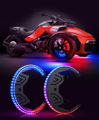 3-Wheel Motorcycle LED Flows Chasings Wheel Ring Lights for Spyder 2010-2020