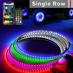 Beatto RGB LED Single & Double Row Wheel Ring Light Kit with App+RF Remote Control for ATV/UTV/SXS/Jeep/Truck/Car